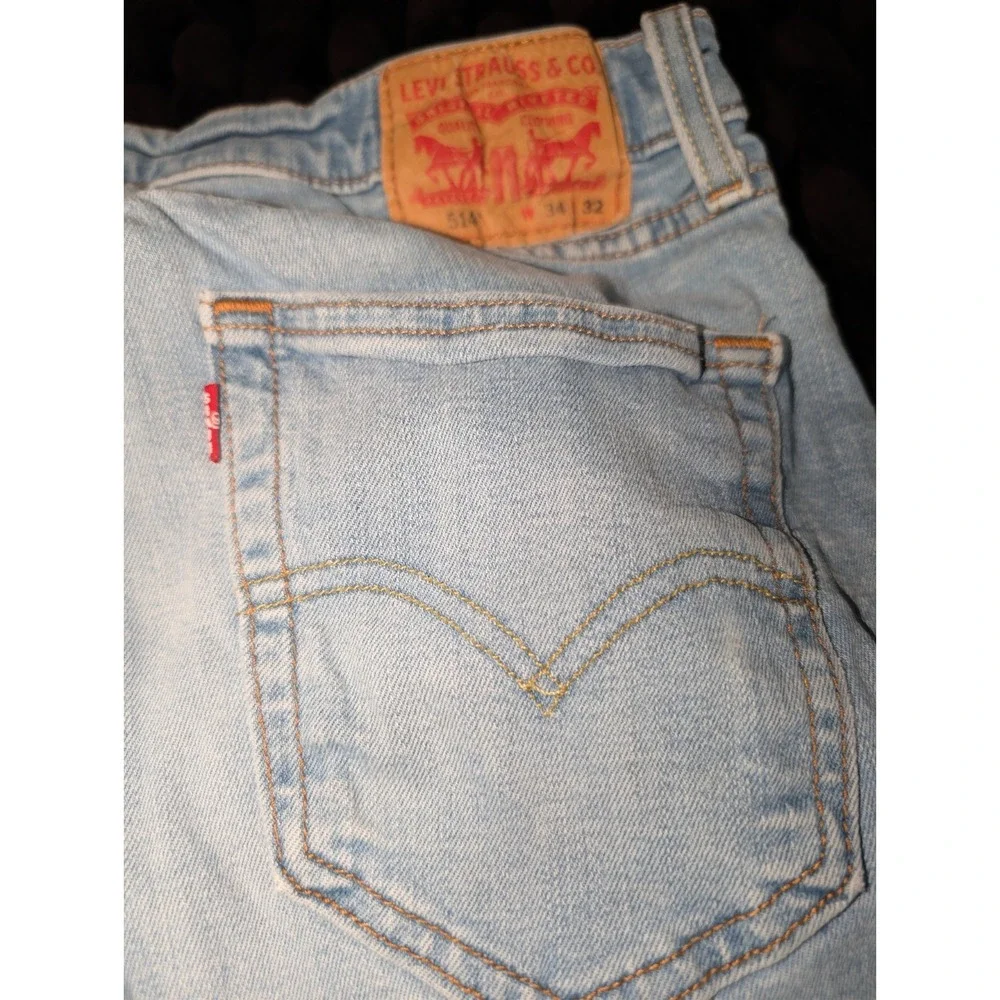 Levi Strauss & Co 514 Straight Fit Jeans Light Wash W32 L32